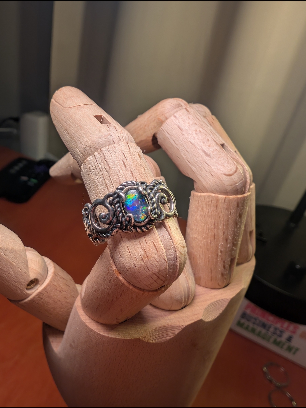 Carolyn Pollack Relios Sterling Silver Fire Opal Ring Size 9